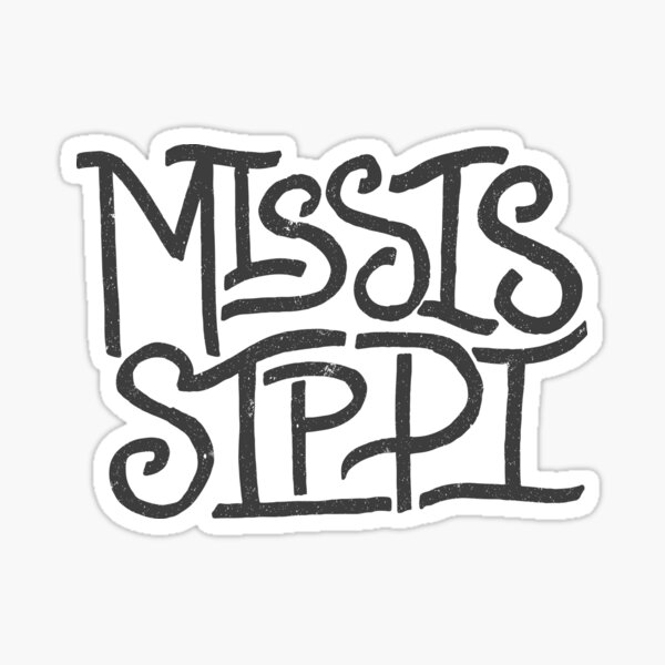 Mississippi Lettering Sticker