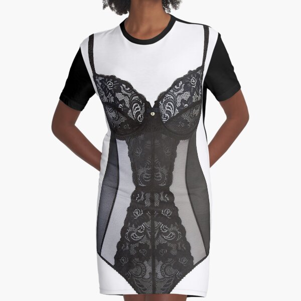 #Clothing #Lingerie #Top #Corset lace fashion lingerie underwear elegance beauty styles Graphic T-Shirt Dress
