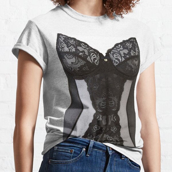 #Clothing #Lingerie #Top #Corset lace fashion lingerie underwear elegance beauty styles Classic T-Shirt