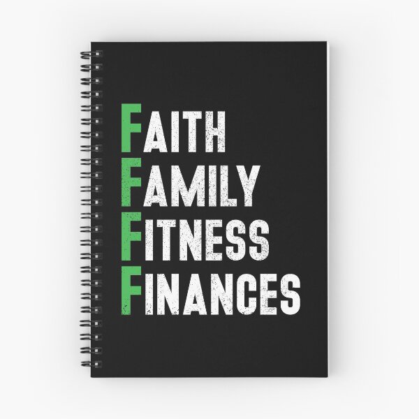 Item preview, Faith Family Fitness Finances. Solid priorities for life. designed and sold by Gold Wings Tees.