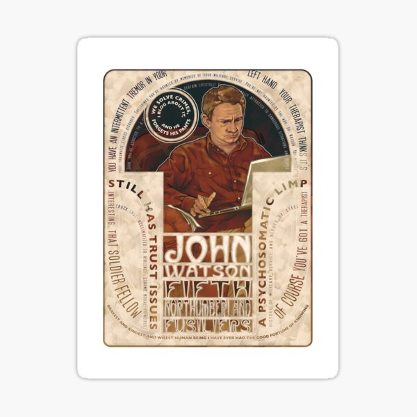 John Watson Art Nouveau Sticker