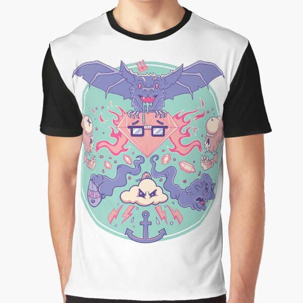 Ghastly Ghouls and Ghosts with Gems Graphic T-Shirt