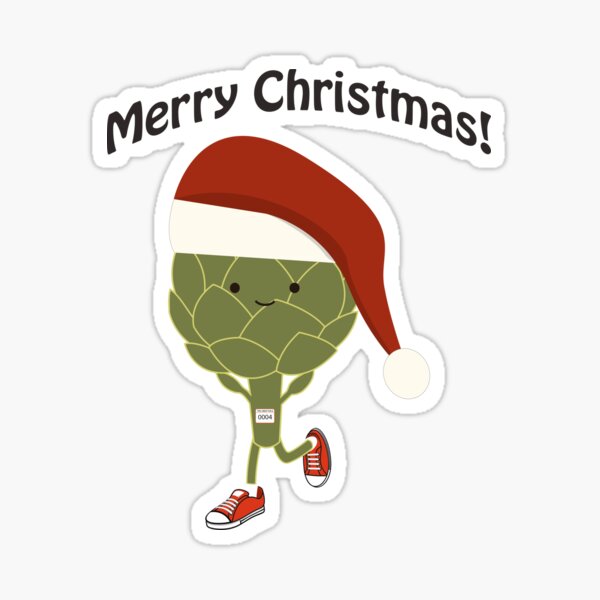 Artikel-Vorschau von Fröhliche Weihnachten! Sankt-Artischocken-Läufer, designt und verkauft von Eggtooth.