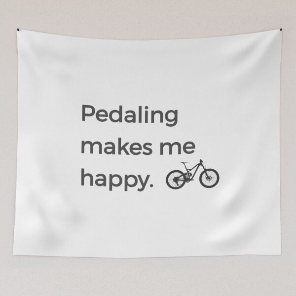 Item preview, Pedaling Makes Me Happy MTB Bike Cyclist Lover Black designed and sold by KNUXX Shop.
