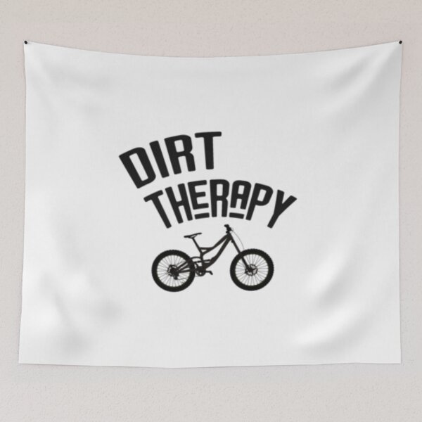 Item preview, Dirt Therapy Funny MTB Mountain Bike Cycling Black designed and sold by KNUXX Shop.
