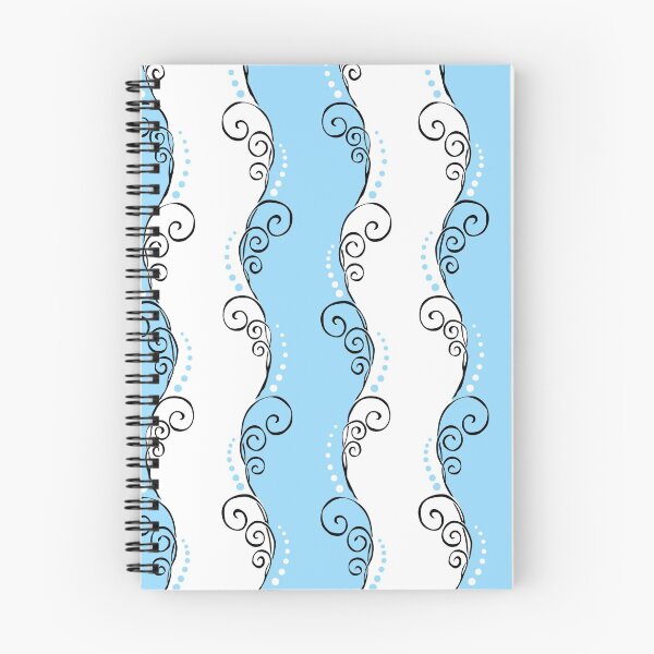 Item preview, Vintage Style Scrolled Stripes - Blue and White designed and sold by SilverDarner.