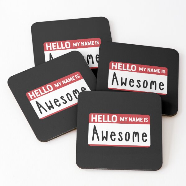 Item preview, Hello my name is Awesome Nametag designed and sold by Gold Wings Tees.