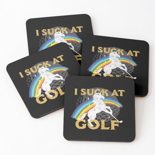 Artikelvorschau, Ich lutsche am Golf mit Regenbogen und Einhorn. Strafe für den Verlust einer Golfwette. entworfen und verkauft von Gold Wings Tees.