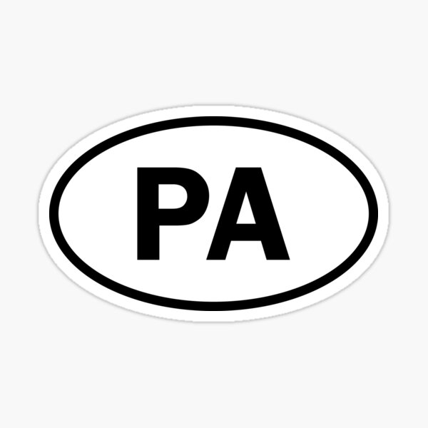 Pennsylvania - PA - oval sticker and more Sticker