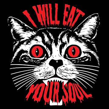 I Will Eat Your Soul Satanic Cat Spooky Halloween T-Shirt I Will Eat Your Soul Satanic Cat Spooky Halloween T-Shirt