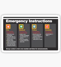 Pegatina Instrucciones de emergencia del metro