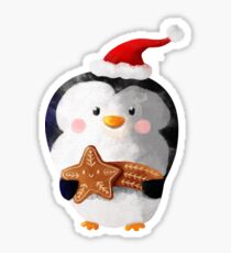 Pegatina Cute Christmas Penguin