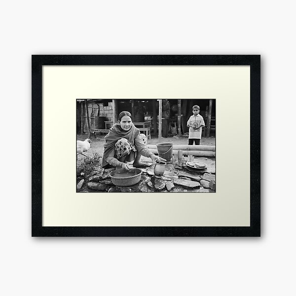 Item preview, Nepalese woman doing the dishes designed and sold by LeeLeeIngram.