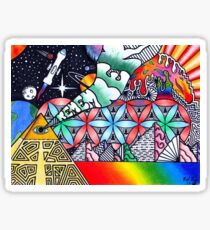 Pyramids of Dimethyltryptamine (DMT) Sticker