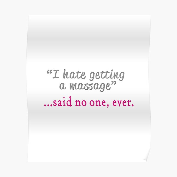 Funny Massage Posters for Sale | Redbubble