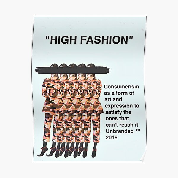 De estilo blanco "ALTA MODA" Póster