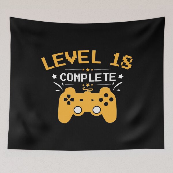 Item preview, Gamer Shirt Level 18 Complete Gaming Birthday Gift Tee designed and sold by haselshirt.