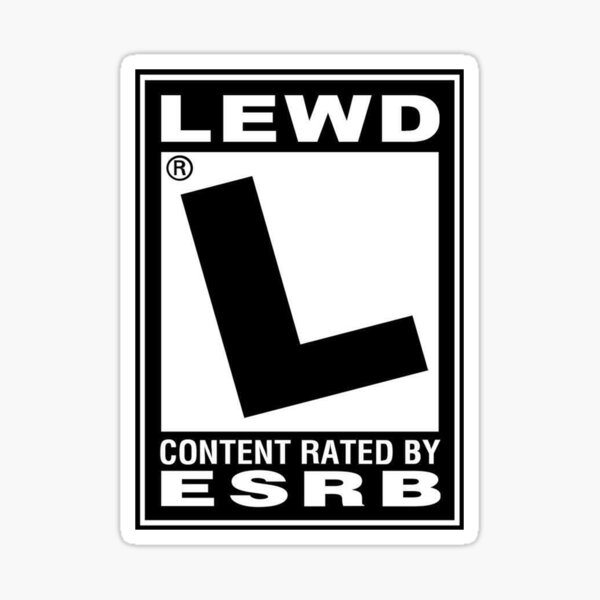 RATED LEWD Sticker