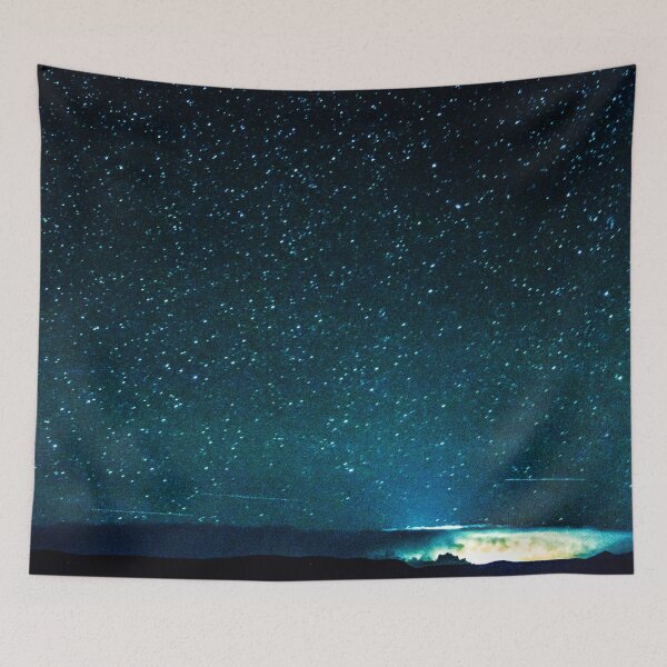 Item preview, Stars and Space Night Sky - Teal Starry Galaxy Wall Tapestry designed and sold by artcascadia.