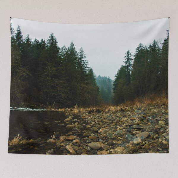 Item preview, Green Forest Lake Mountain Trees designed and sold by artcascadia.