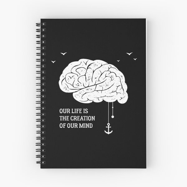 Item preview, Our Life Is The Creation of Our Mind Brain Quote designed and sold by LarkDesigns.