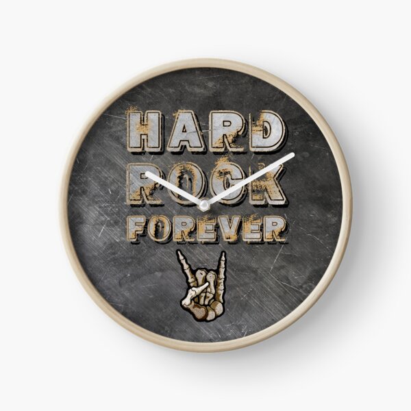 Item preview, HARD ROCK FOREVER! - rock horns gold on  scratched background - digital paint by Iona Art Digital designed and sold by IonaArtDigital.