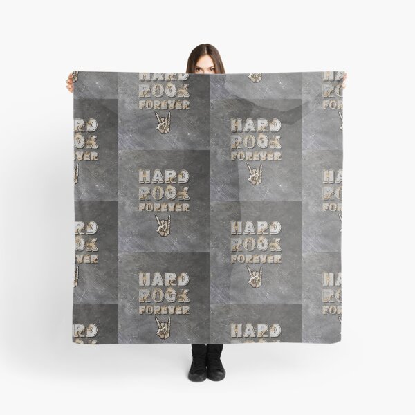 Item preview, HARD ROCK FOREVER! - rock horns gold on scratched background - digital paint by Iona Art Digital designed and sold by IonaArtDigital.