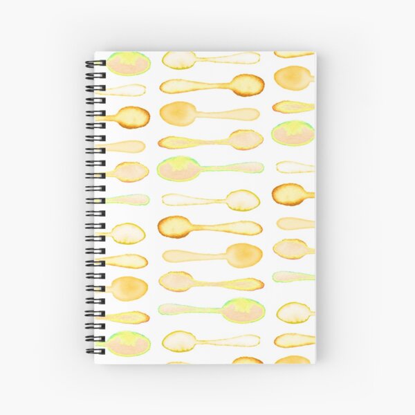 Orange Watercolor Spoons! Spiral Notebook