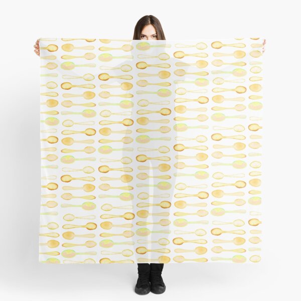 Orange Watercolor Spoons! Scarf