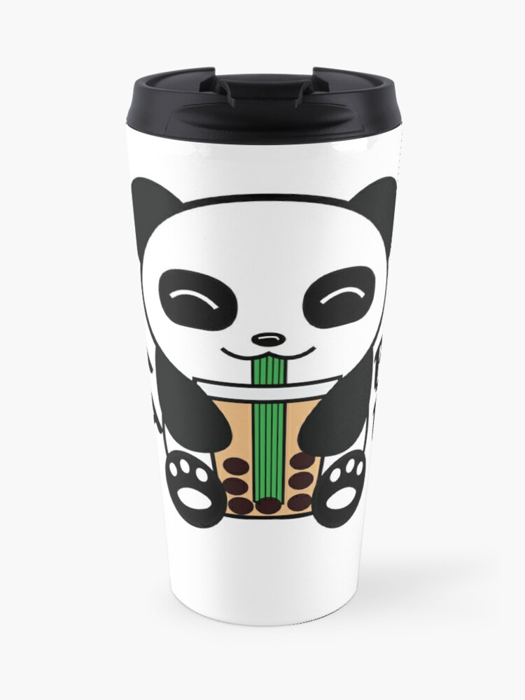 Bubble Tea Panda Travel Mug By Kidcorgi Redbubble