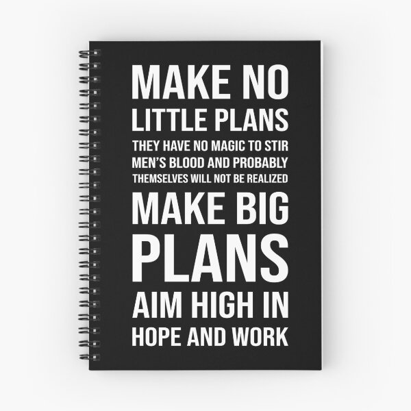 Item preview, Make No Little Plans (White on Black) designed and sold by Anneontherox.