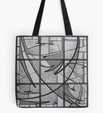 Charcoal Cartoon 4 a Stained Glass Skylight Tote Bag