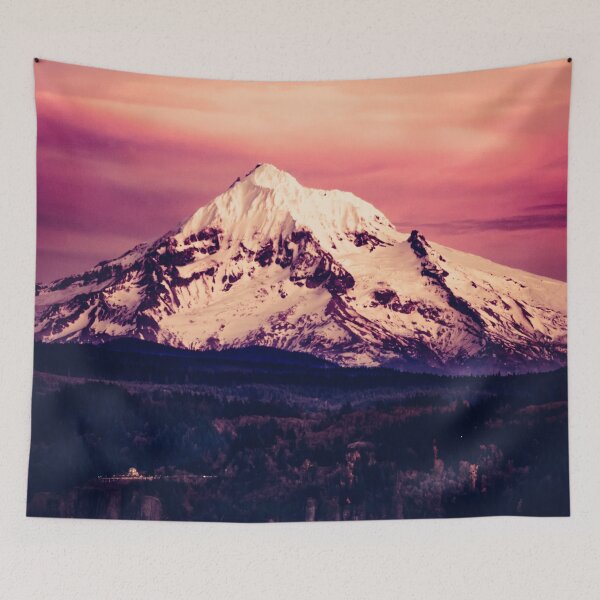 Item preview, Mount Hood Sunset - Pink Sky over the Columbia River designed and sold by artcascadia.