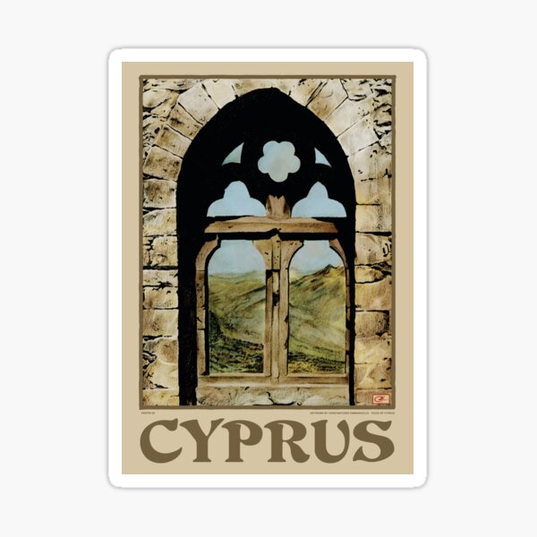 Travel Poster 05 - Queen's Window, Cyprus Sticker