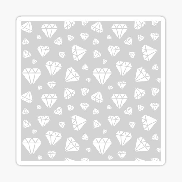 Item preview, Light Grey Faceted Diamonds Pattern designed and sold by ImageNugget.