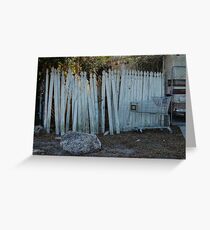 the imperfect white picket fence. Greeting Card