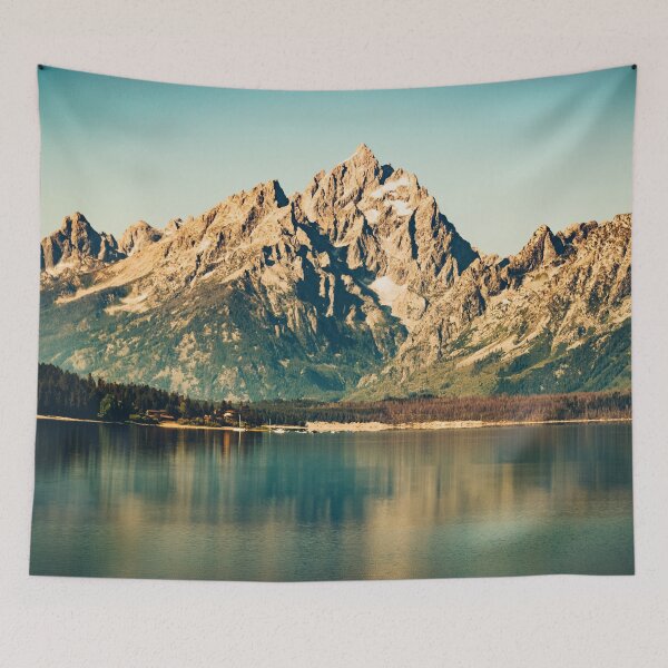 Item preview, Throw Pillow Oxbow Bend Grand Tetons National Park Nature Landscapes designed and sold by artcascadia.