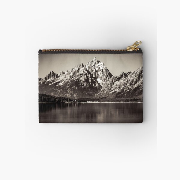 Item preview, Mountains Forest Oxbow Bend Nature Landscapes - Black and White Grand Tetons National Park designed and sold by artcascadia.