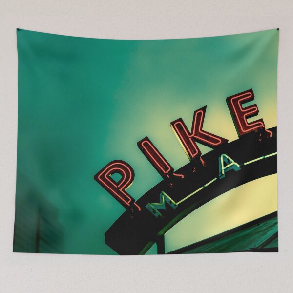 Item preview, Seattle City Architecture Sign Seattle Pike Place Market designed and sold by artcascadia.