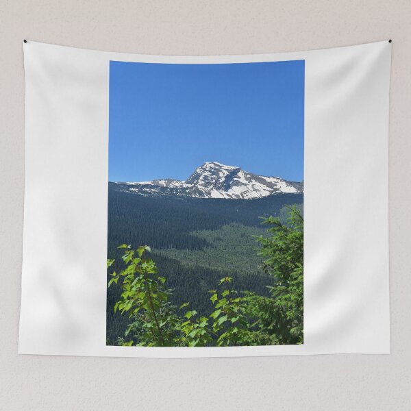 Item preview, Snow Covered Mountain Peak Above A Lush Green Forest, Going-to-the-Sun Road, Glacier National Park, Montana designed and sold by breannehope.