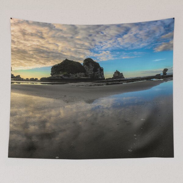 Item preview, Before Sunset Motukiekie Beach Pano In Greymouth West Coast New Zealand By @Olena Art designed and sold by Lena Owens at OLena Art..