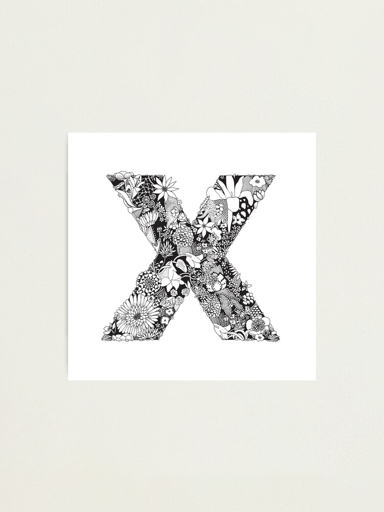Typo Art wall art - 'The letter X
