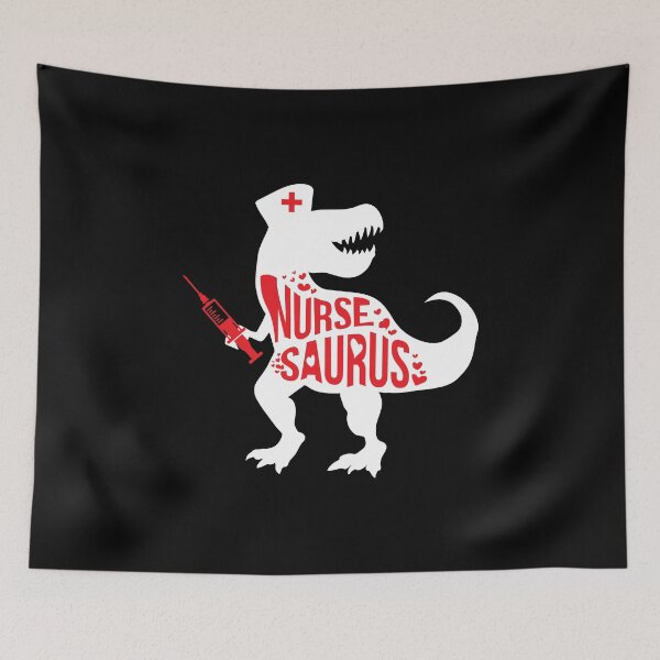 Item preview, Nursing Nurse Saurus Print designed and sold by inspiredtrend.