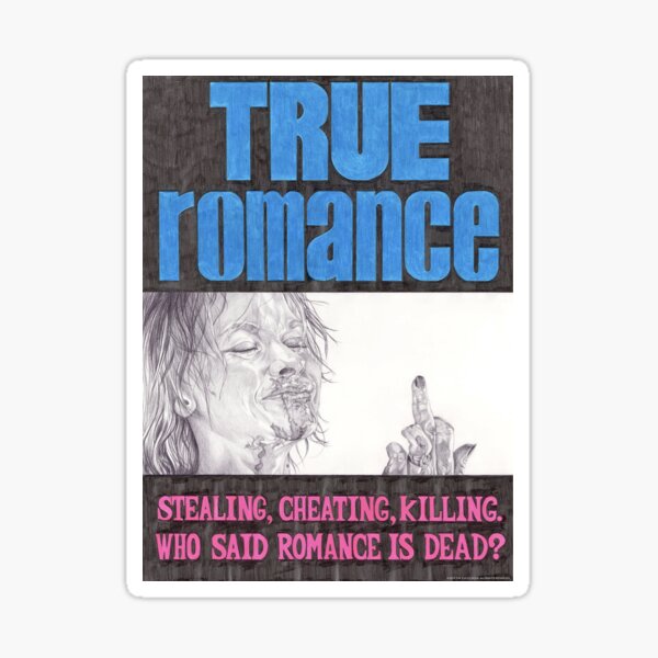 Item preview, TRUE ROMANCE hand drawn movie poster in pencil designed and sold by theexiledelite.