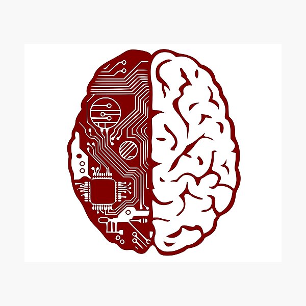 Artikel-Vorschau von Coding Brain in Maroon, designt und verkauft von 0tdesigns.