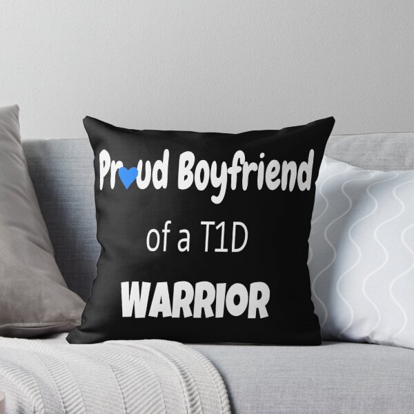 Item preview, Proud Boyfriend White Text Blue Heart designed and sold by CatGirl101.