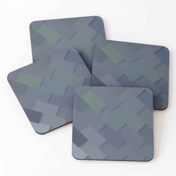 Item preview, Blue and teal pattern, layered like shingles, tiles or those paint swatches you just cannot choose from! designed and sold by Alice-Mills.
