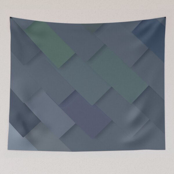 Item preview, Blue and teal pattern, layered like shingles, tiles or those paint swatches you just cannot choose from! designed and sold by Alice-Mills.