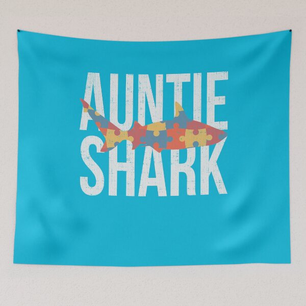 Item preview, Auntie Shark Autism Awareness Family Matching T-Shirt designed and sold by Hananiah Merch.