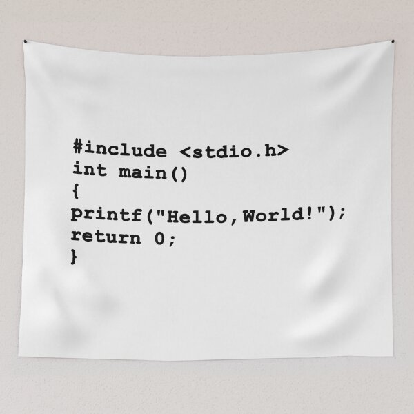 Item preview, Hello World C programming language Coding designed and sold by alltheprints.